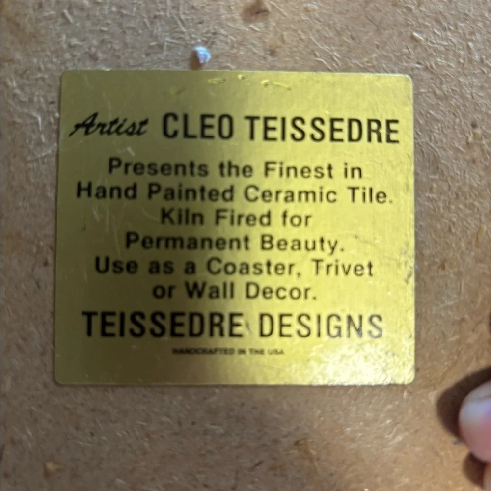 Cleo Teissedre Designs Tile Native American Woman